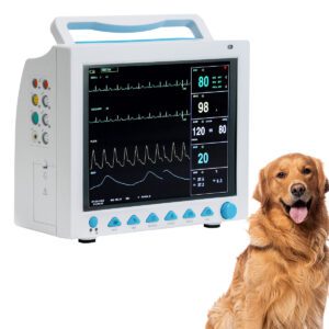Monitor veterinario multiparámetro con ECG, SpO₂, PANI, temperatura y pantalla TFT 12.1”