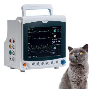 Monitor de signos vitales veterinario con ECG, SpO2, PANI y temperatura