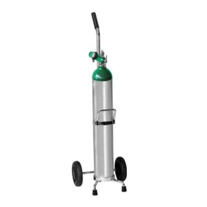 Tanque de oxígeno medicinal portátil Medfex de aluminio 682 L con carrito y regulador